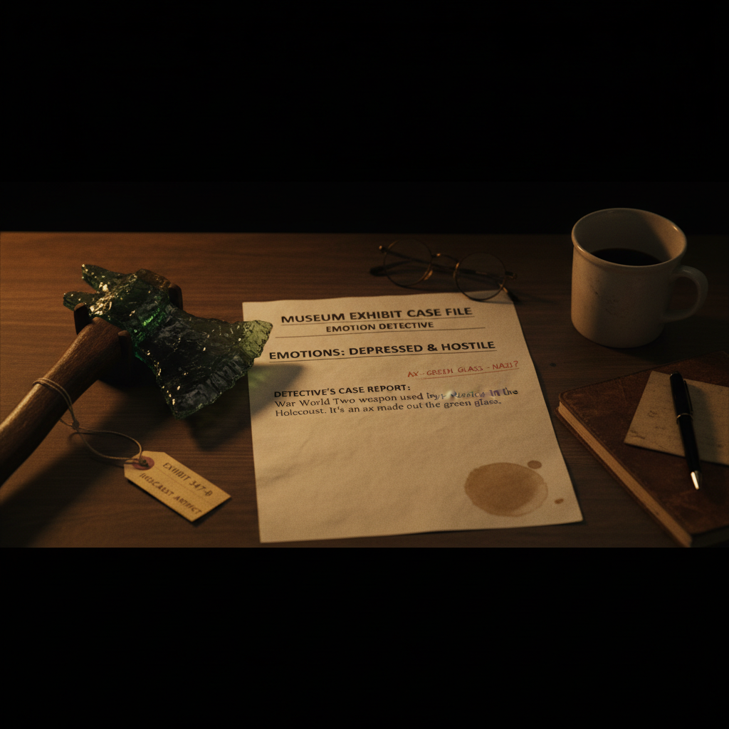 Reconstructed Evidence for a Museum Exhibit case about Depressed and Hostile